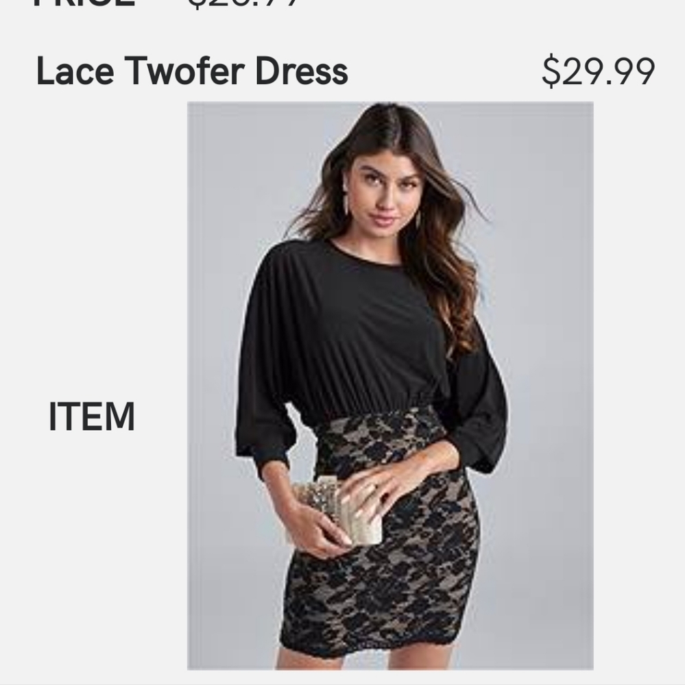 Black and lace. Cocktail. Dress